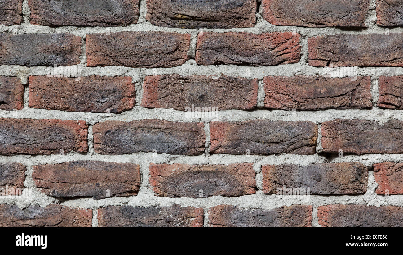 Très vieille brique rouge foncé wall texture Banque D'Images