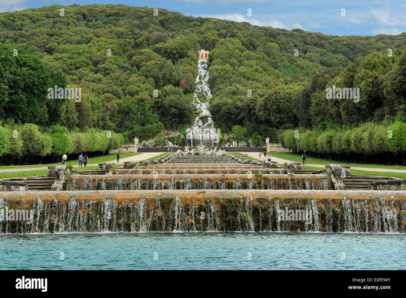 Jardin de la résidence Royale de Caserte, Italie Banque D'Images