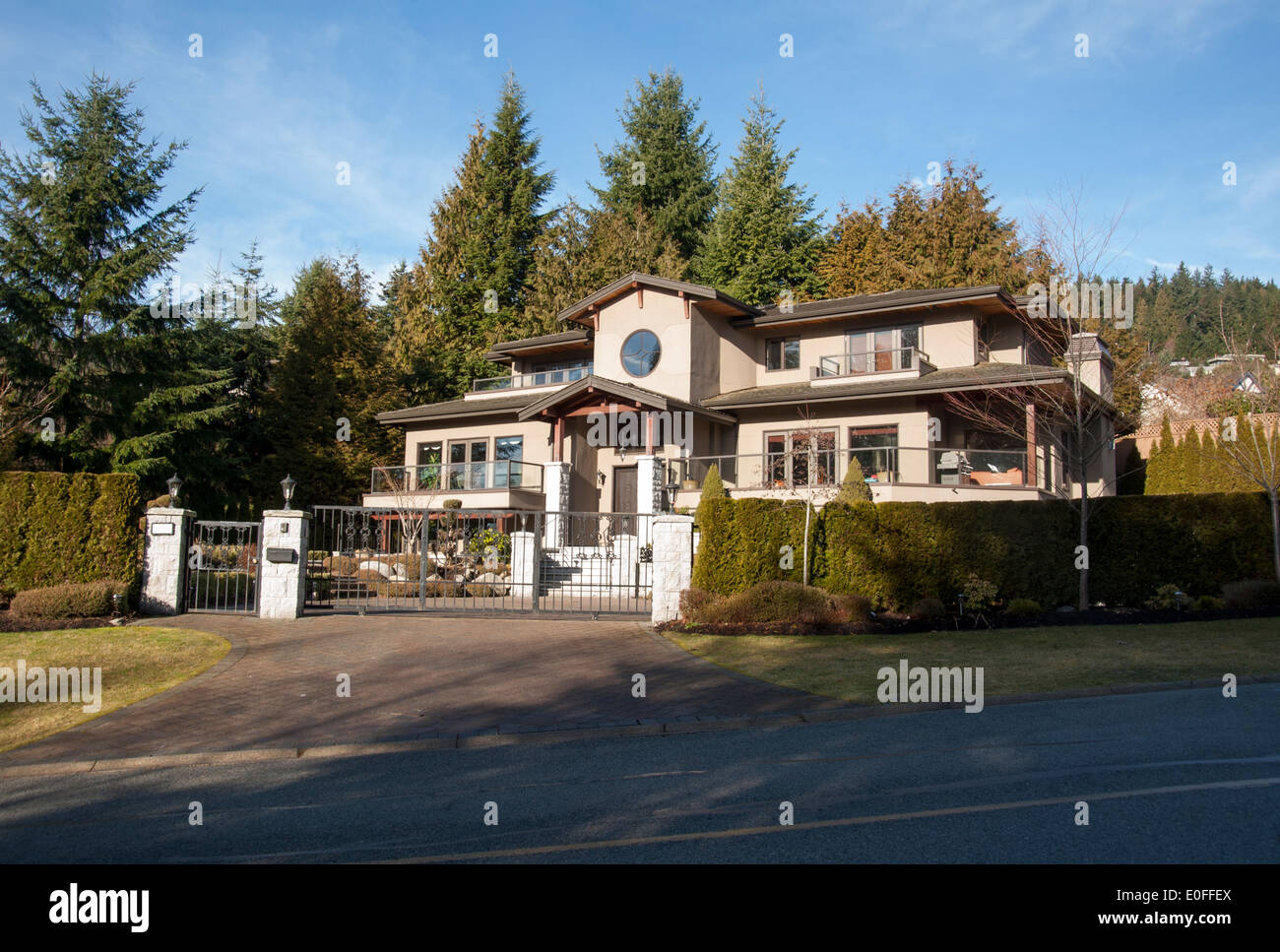 Accueil de la grandes propriétés, West Vancouver, British Columbia, Canada Banque D'Images