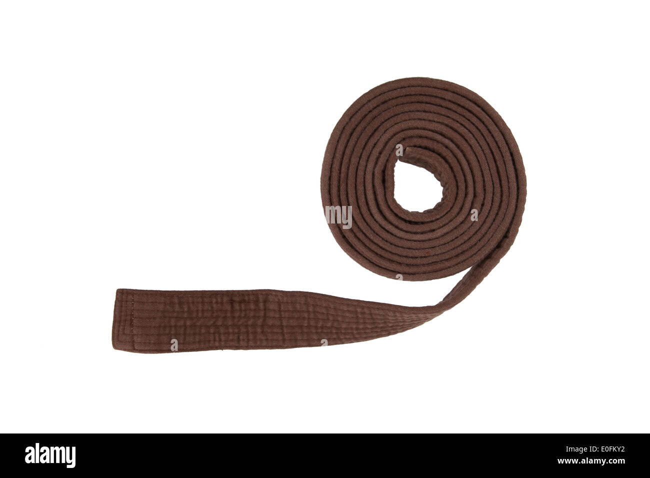 Ceinture brune isolé sur fond blanc Banque D'Images