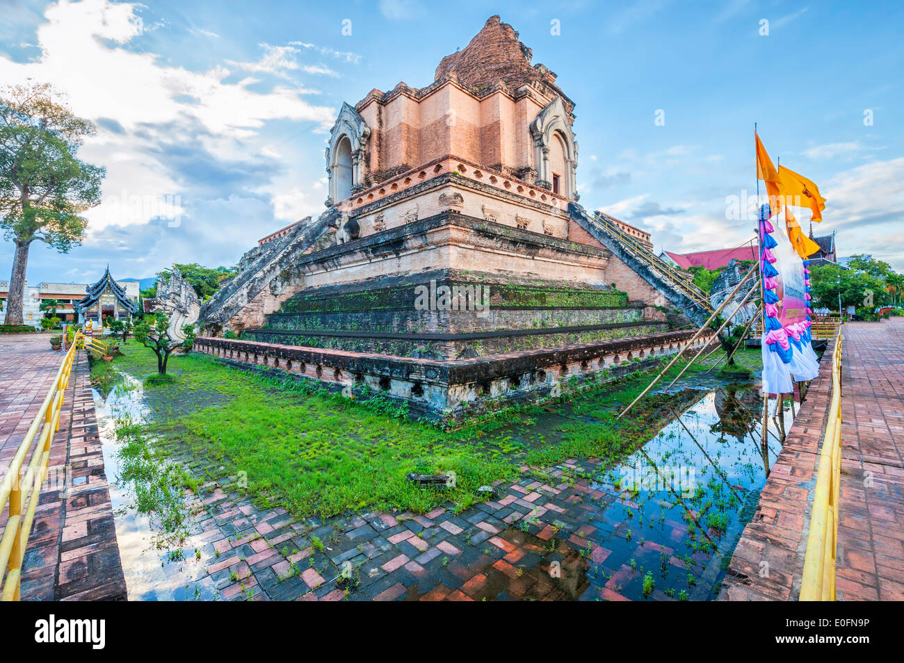 La Pagode Wat Chedi Luang, Chiang Mai, Thaïlande Banque D'Images