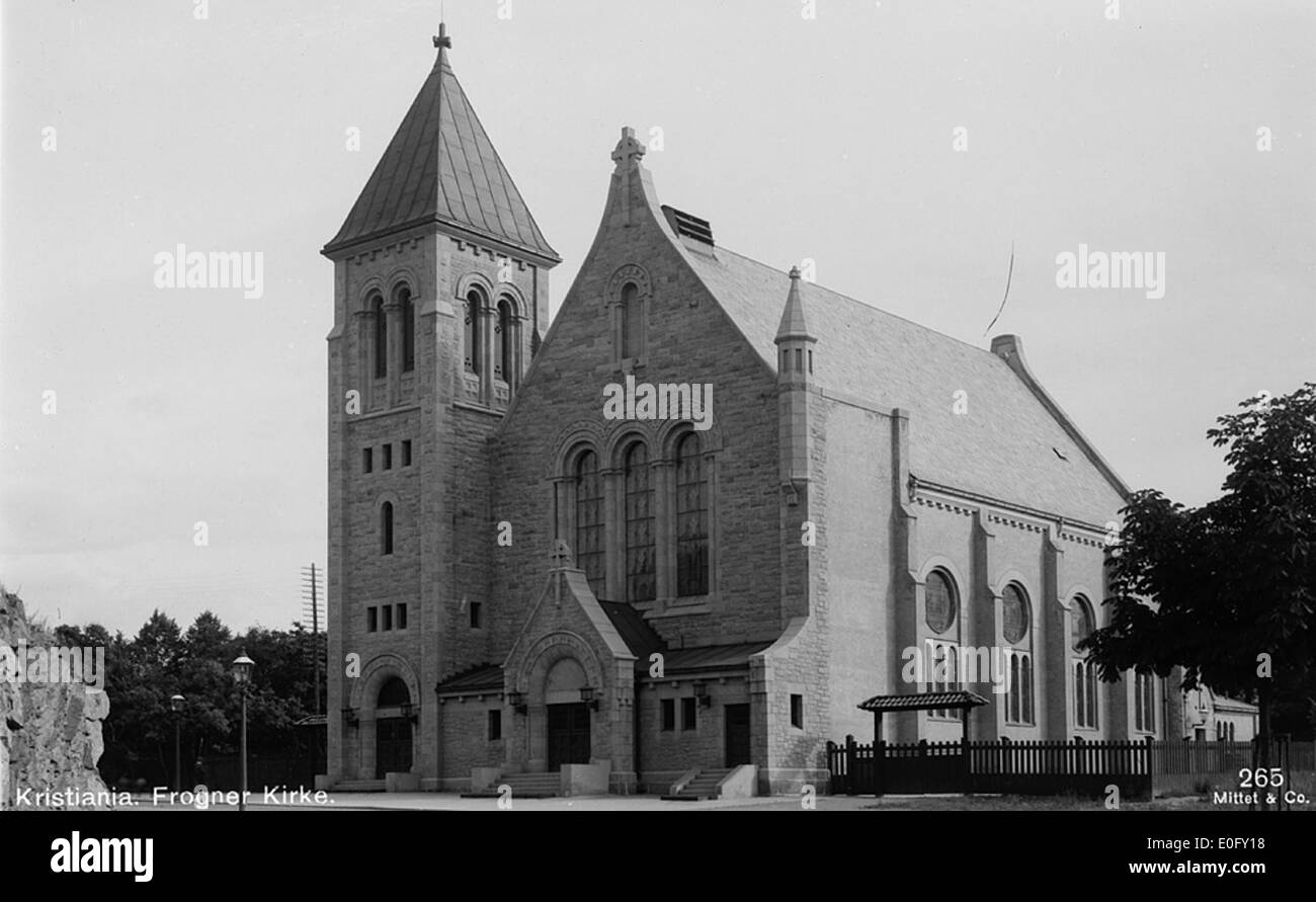 'Kristiania. Kirke Frogner' Banque D'Images