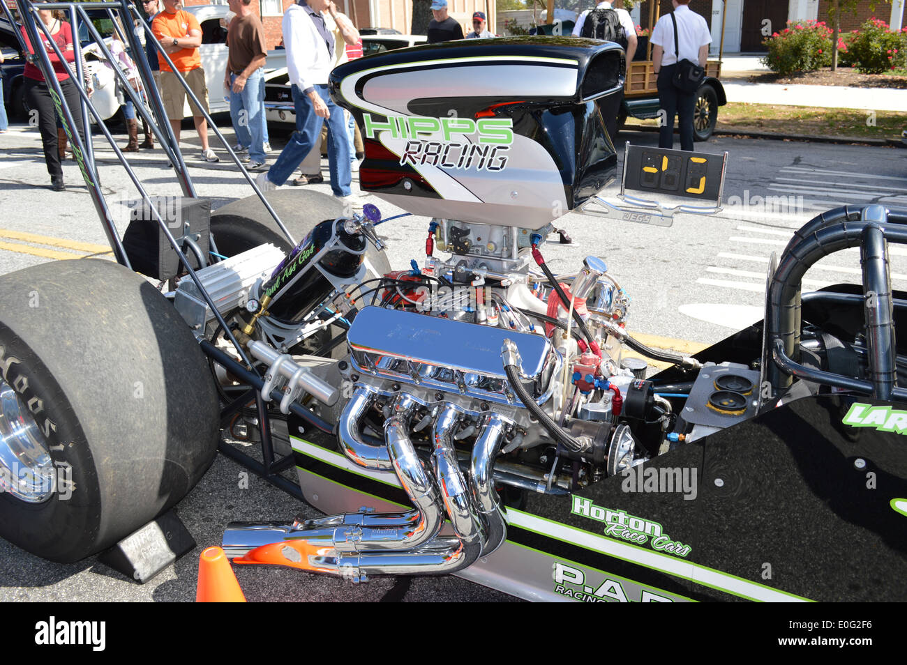 Voiture de course glisser Rail Banque D'Images