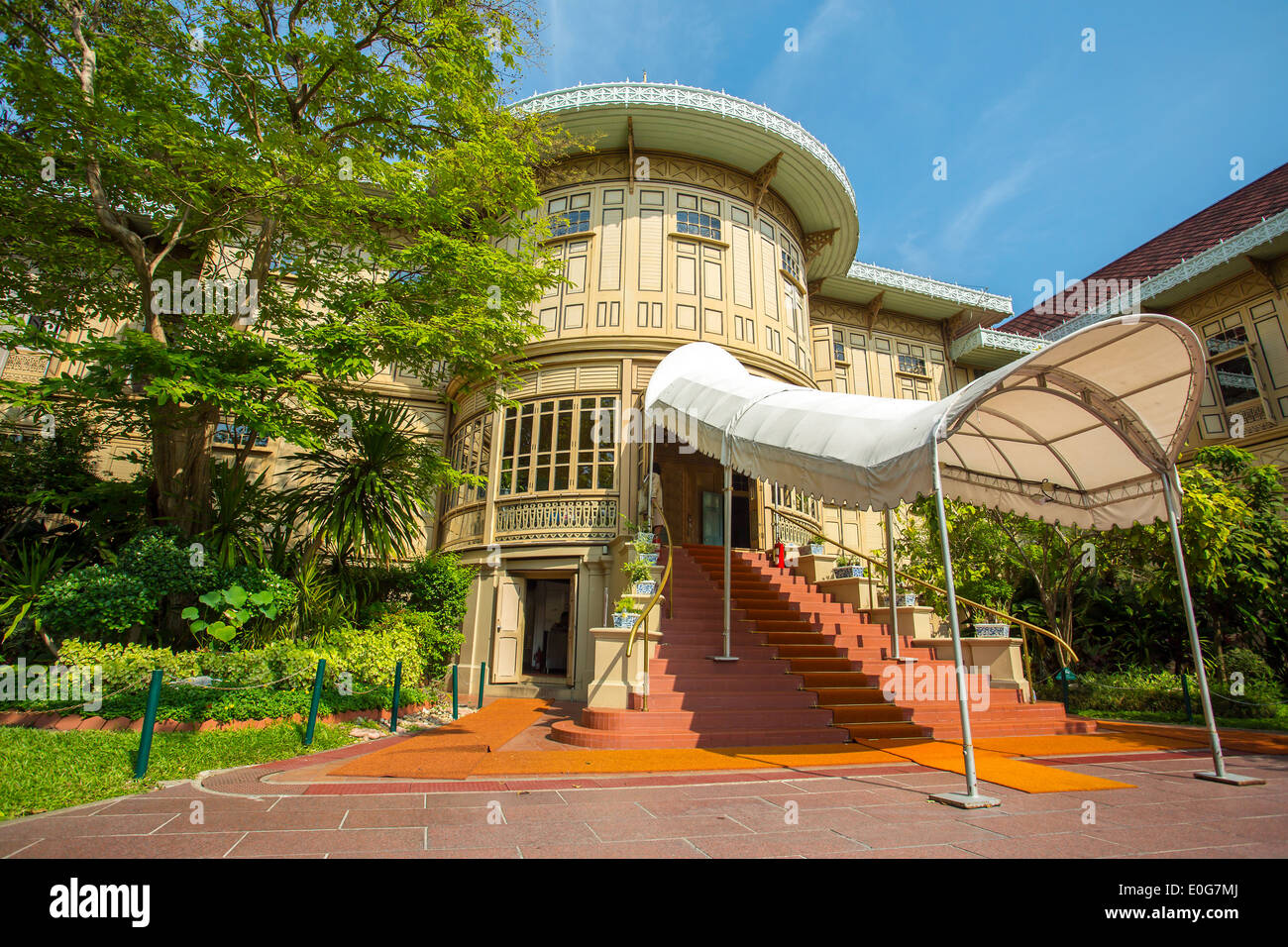 Vimanmek Palace dans complexe Dusit, Bangkok, Thaïlande Banque D'Images