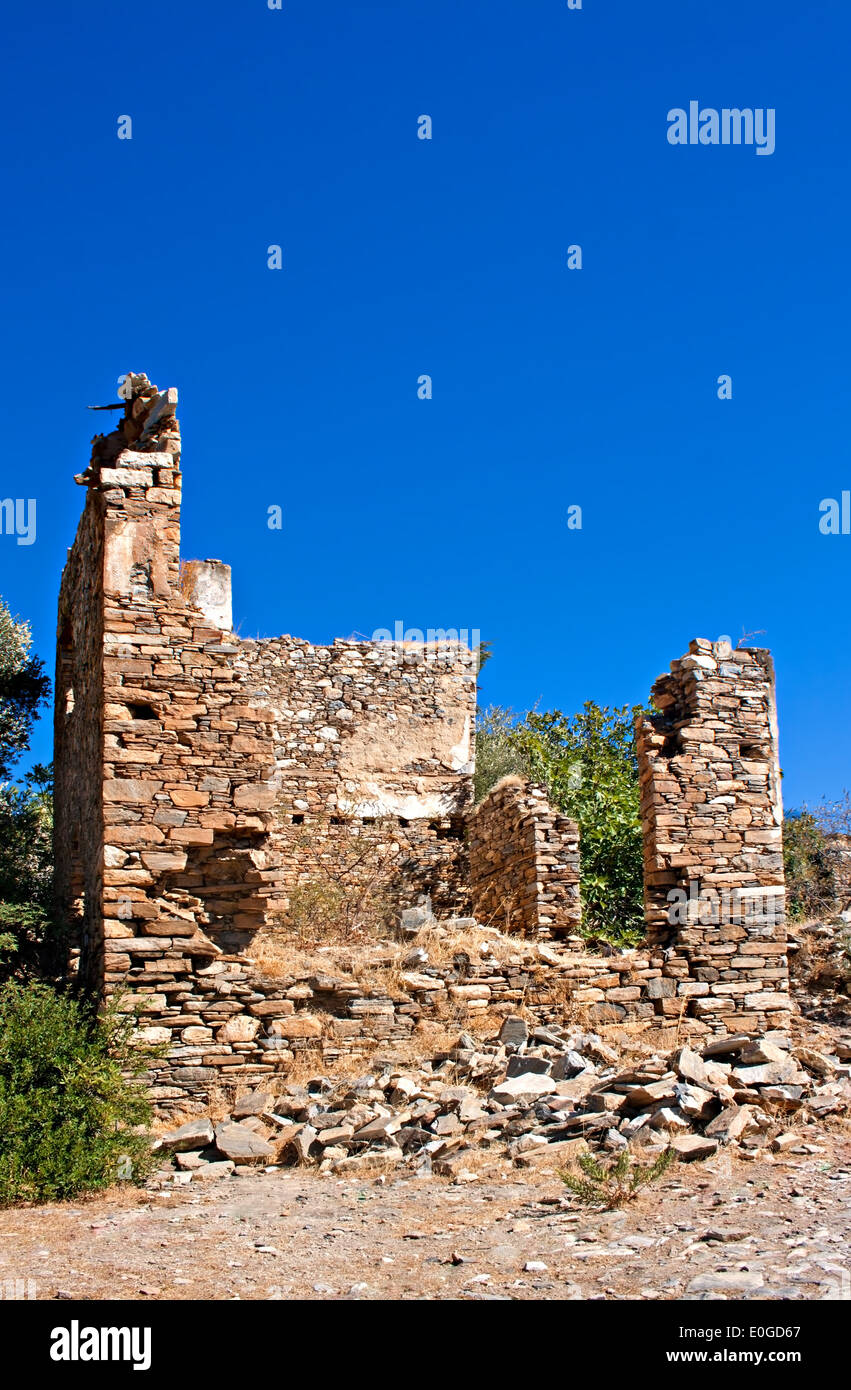 Ancien grec abandonné,village turc de Doganbey, Turquie, Aydin Banque D'Images