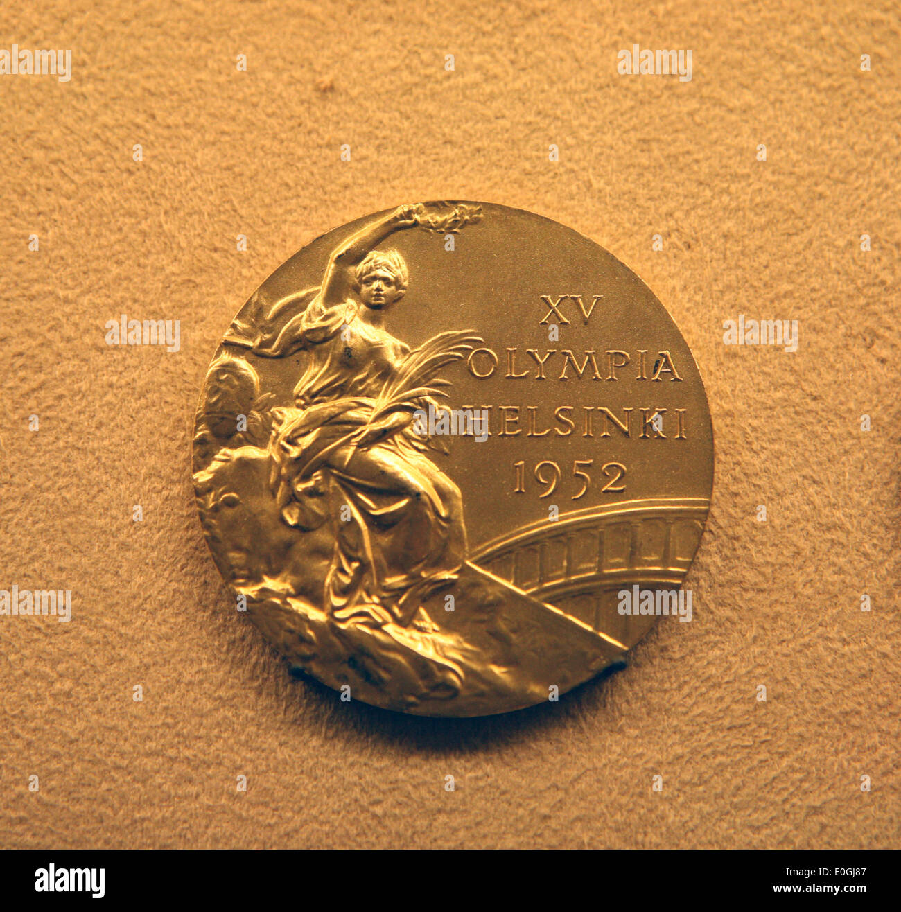 Médaille d'or aux Jeux olympiques de 1952 à Helsinki Banque D'Images