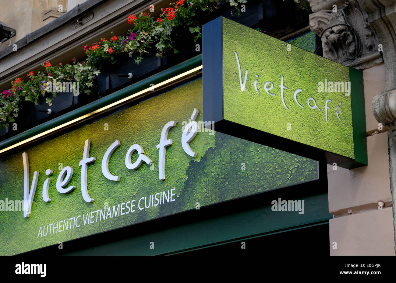 Londres, Angleterre, Royaume-Uni. Vietcafe - 'La cuisine vietnamienne authentique' Banque D'Images