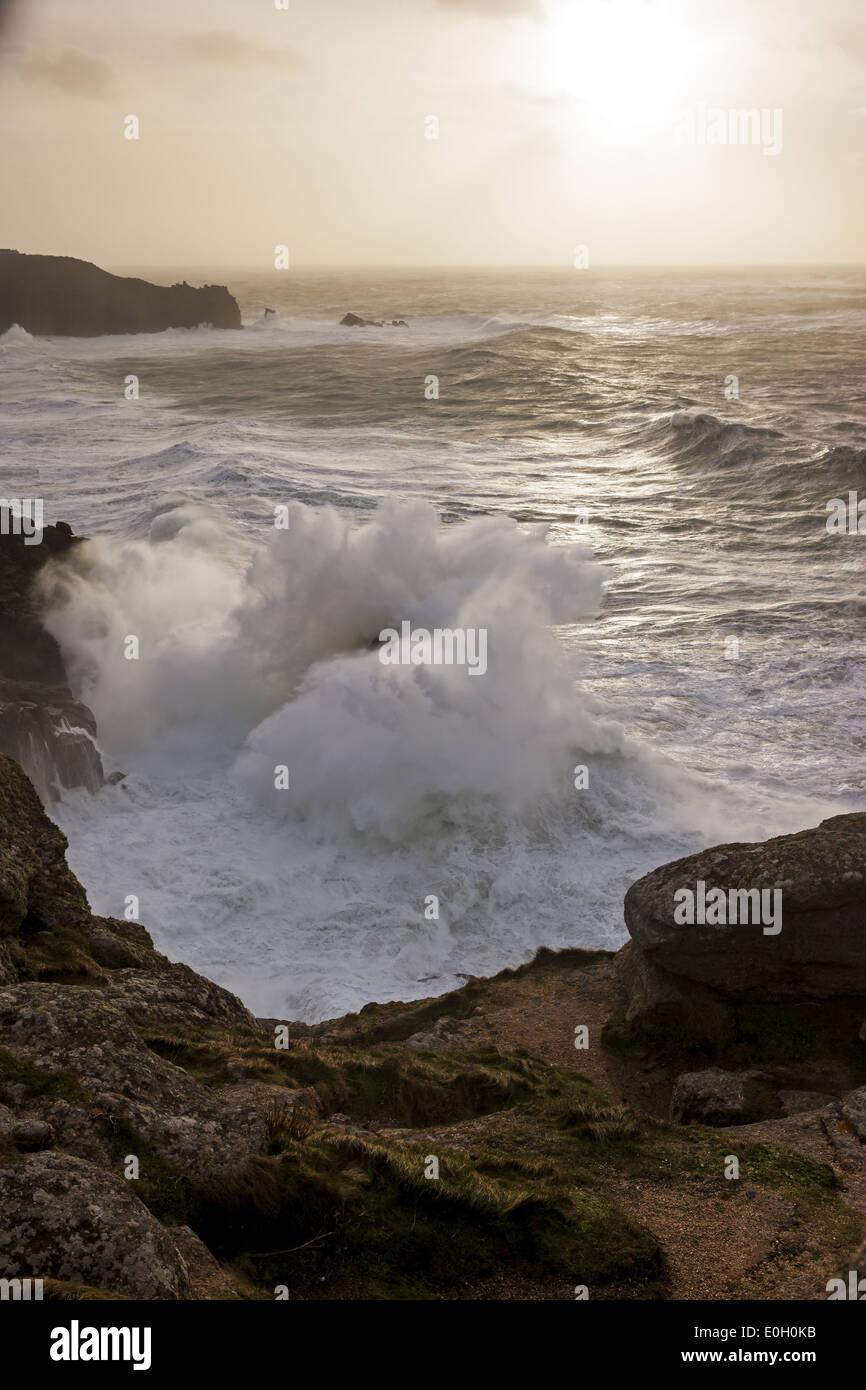 South West Coast Path, Lands End Banque D'Images