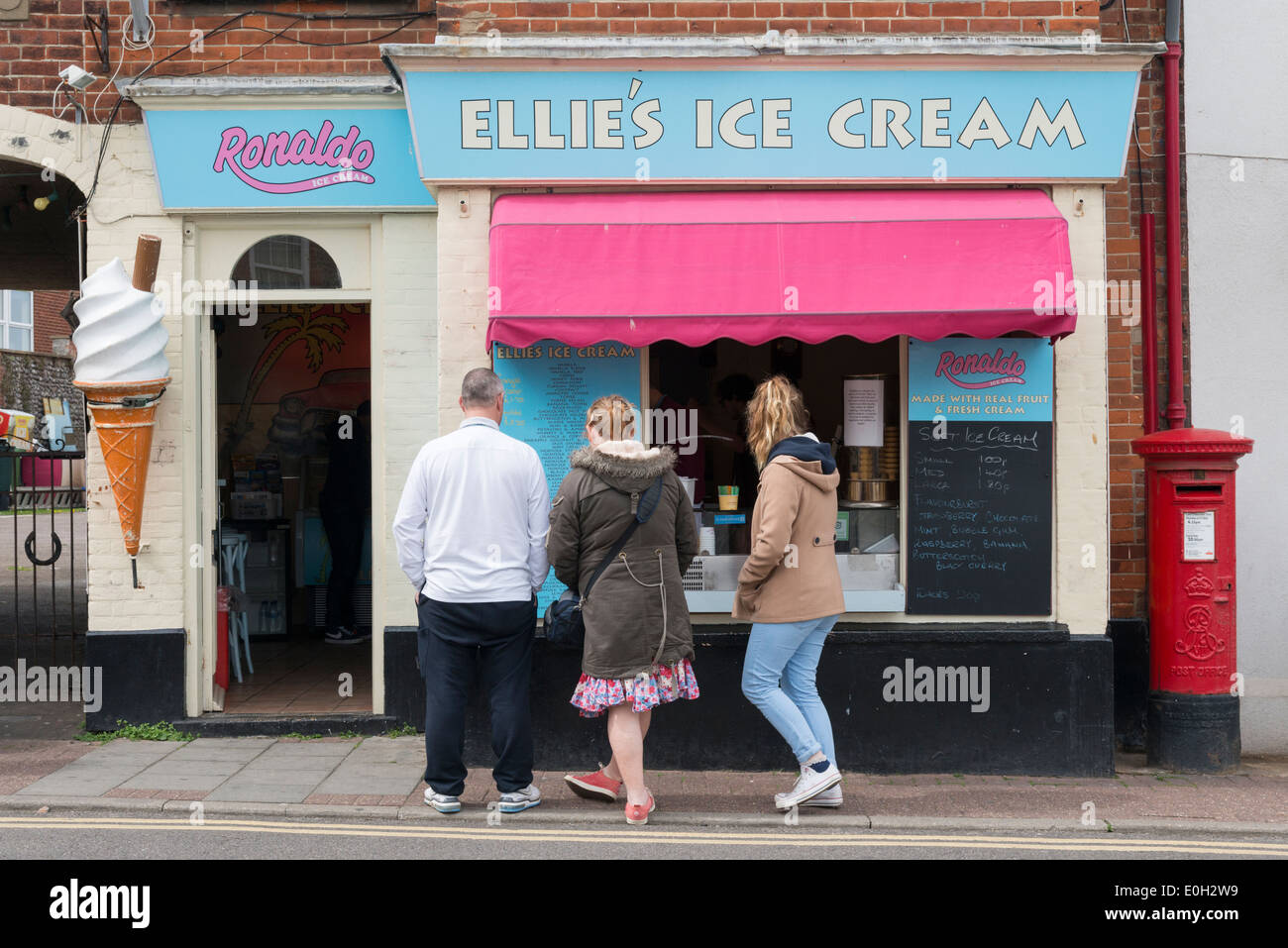Ellie's Ice cream parlour Sheringham Norfolk UK Banque D'Images
