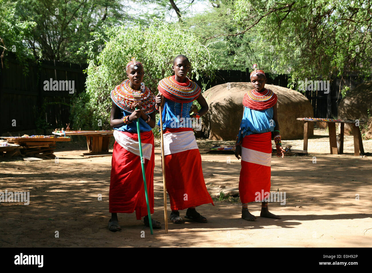 Les membres de la tribu Samburu Banque D'Images