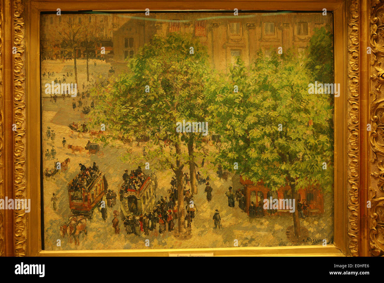 Camille Pissarro Place du theatre francais a Paris Banque D'Images