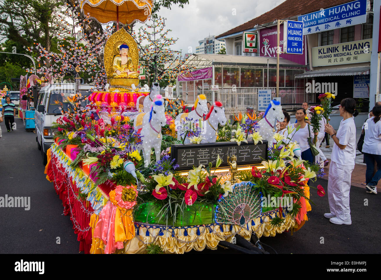 Vesak Day Parade à Penang Banque D'Images