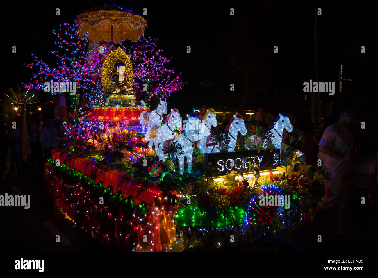 Vesak Day Parade à Penang, Malaisie Banque D'Images