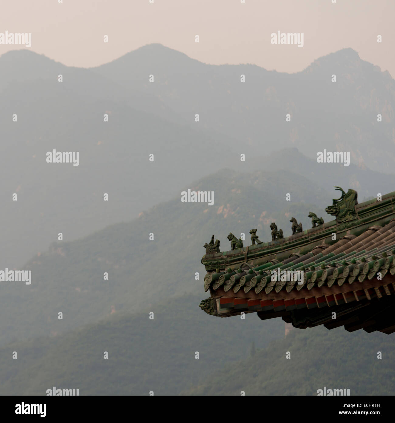 Juyongguan et transmettre l'article toit, Changping District, Beijing, Chine Banque D'Images