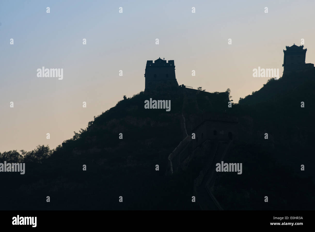 La section de passage Juyongguan de la Grande Muraille de Chine, Changping District, Beijing, Chine Banque D'Images