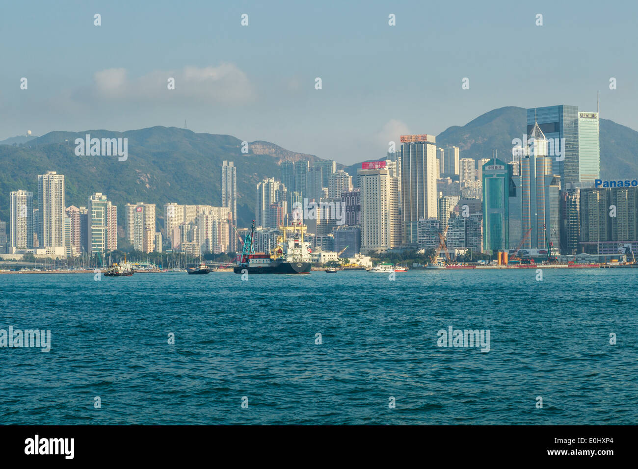 Les immeubles de grande hauteur de l'île de Hong Kong Banque D'Images