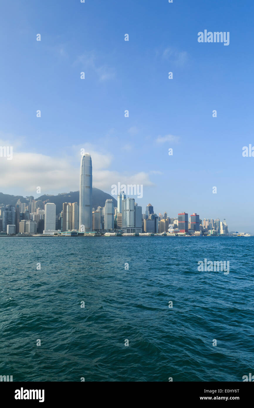 Les immeubles de grande hauteur de l'île de Hong Kong Banque D'Images