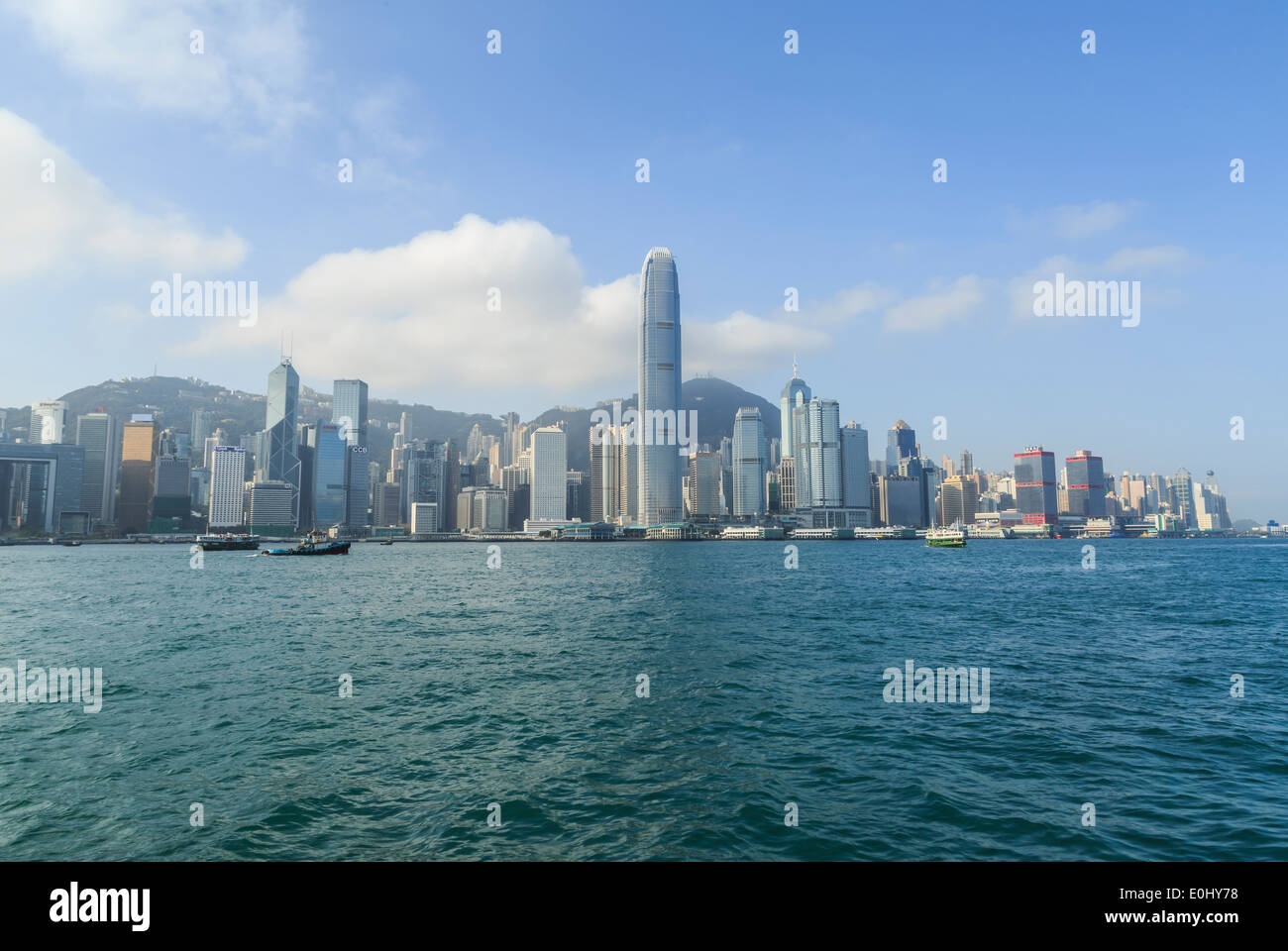 Les immeubles de grande hauteur de l'île de Hong Kong Banque D'Images