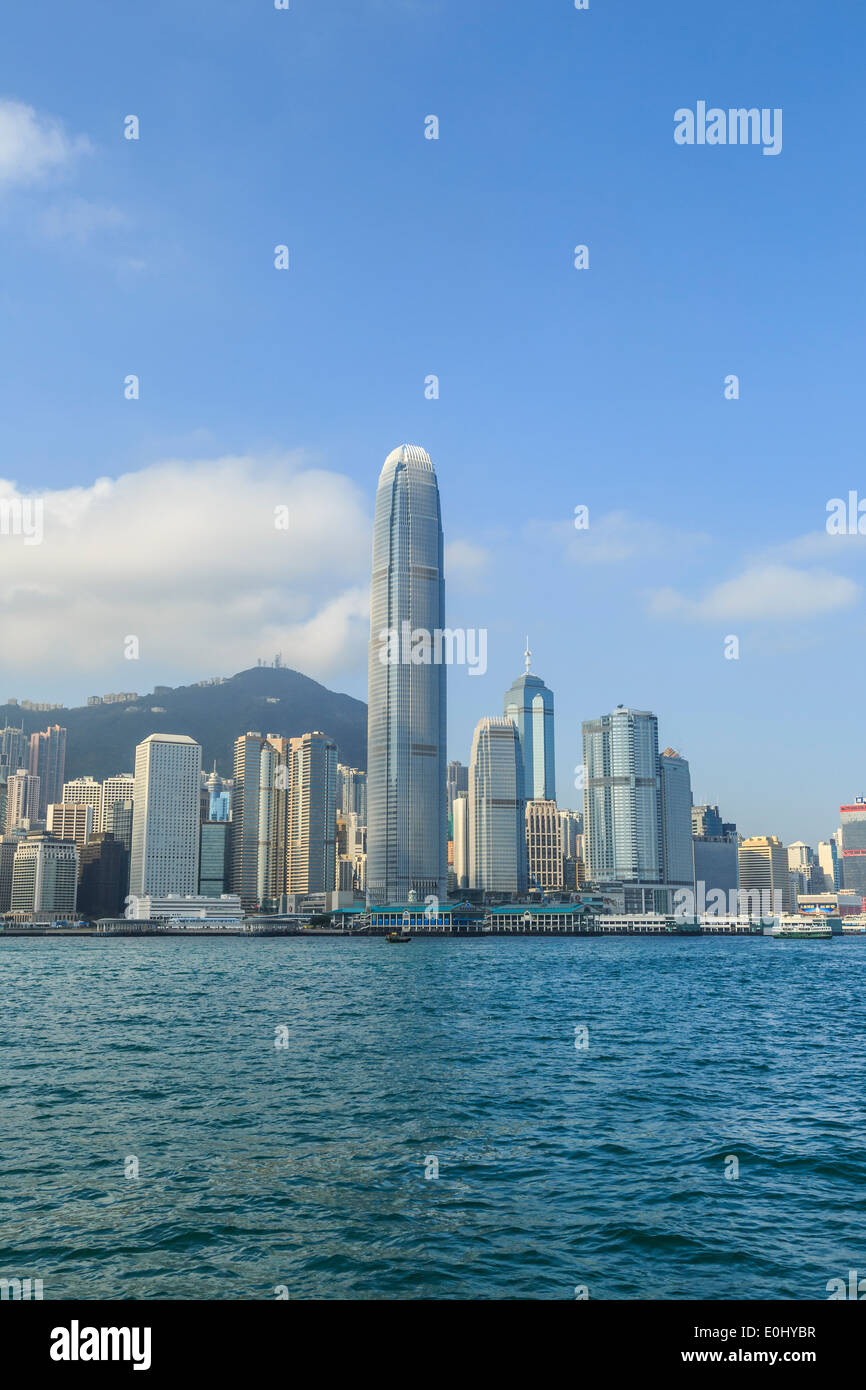 Les immeubles de grande hauteur de l'île de Hong Kong Banque D'Images