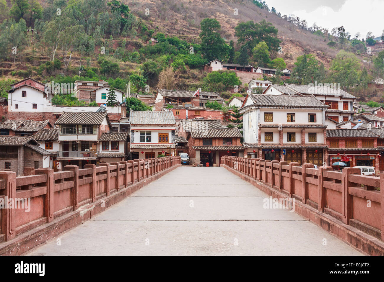 Pont à cheval 5 Heijing ville ancienne dans le Yunnan, Chine Banque D'Images