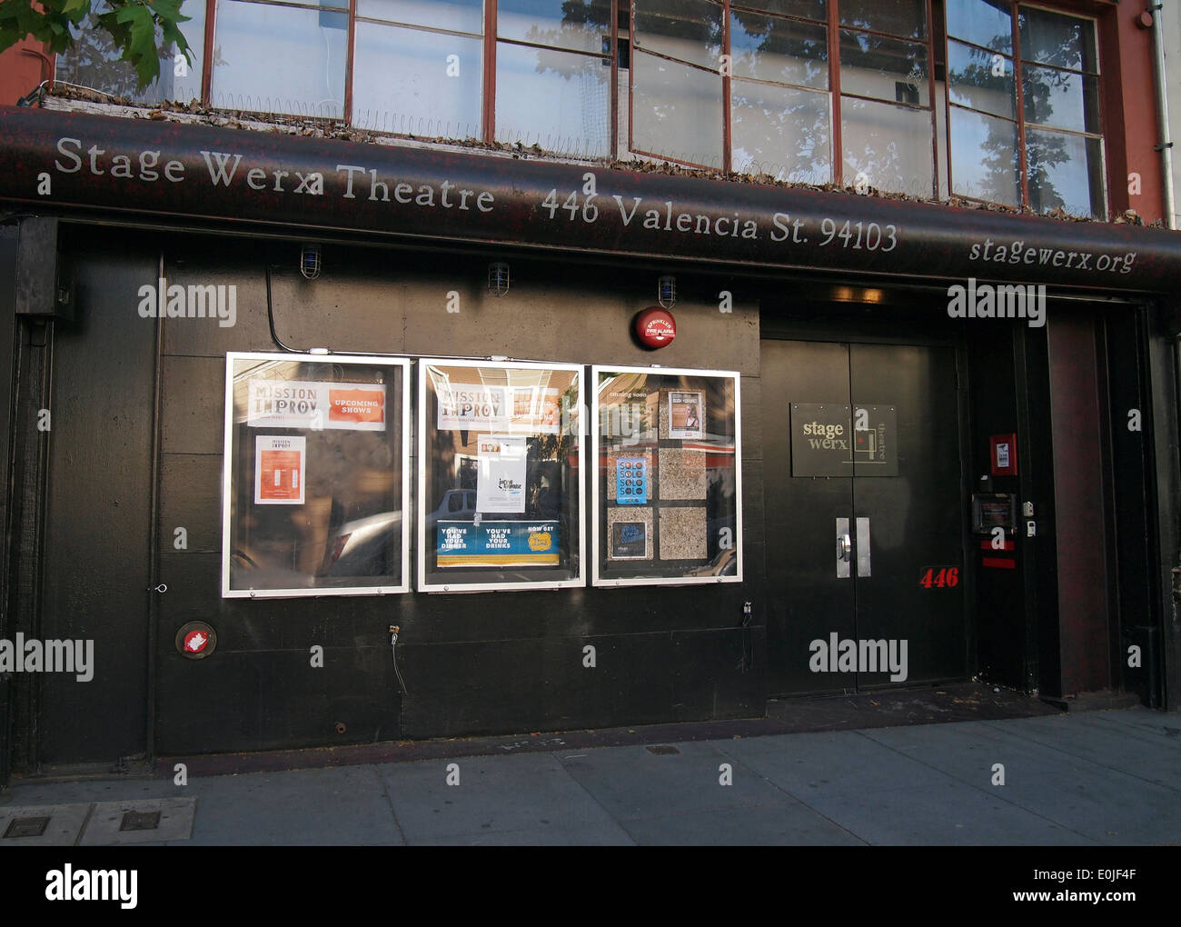 Entrée du théâtre scène Werx Valencia Street, San Francisco California USA Banque D'Images