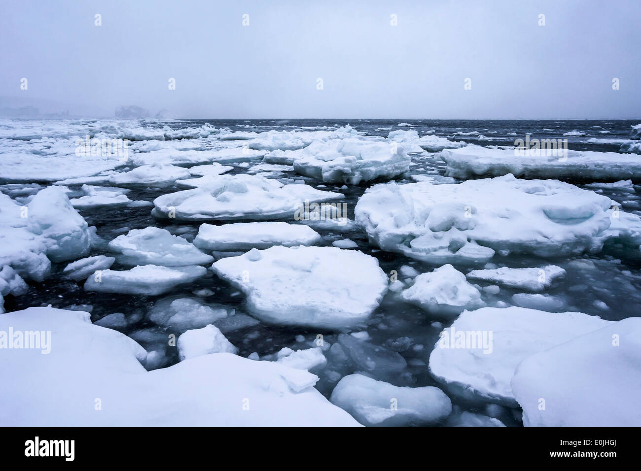 Projet de glace sur mer au Japon Banque D'Images