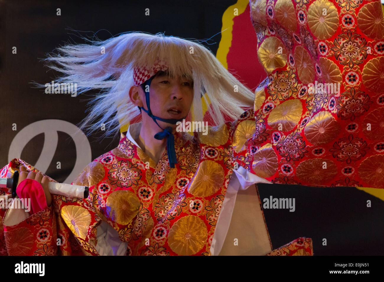 Spectacle de danse Fête Fête du feu, à l'Aso, Kumamoto, Kyushu, Japon Banque D'Images