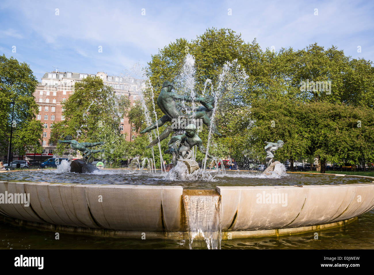 Fontaine à eau à Hyde Park, Londres, UK Banque D'Images