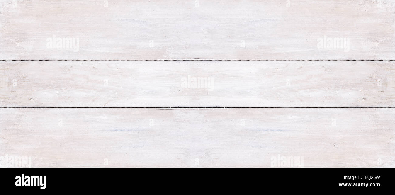 Trois planches de bois blanc background Banque D'Images