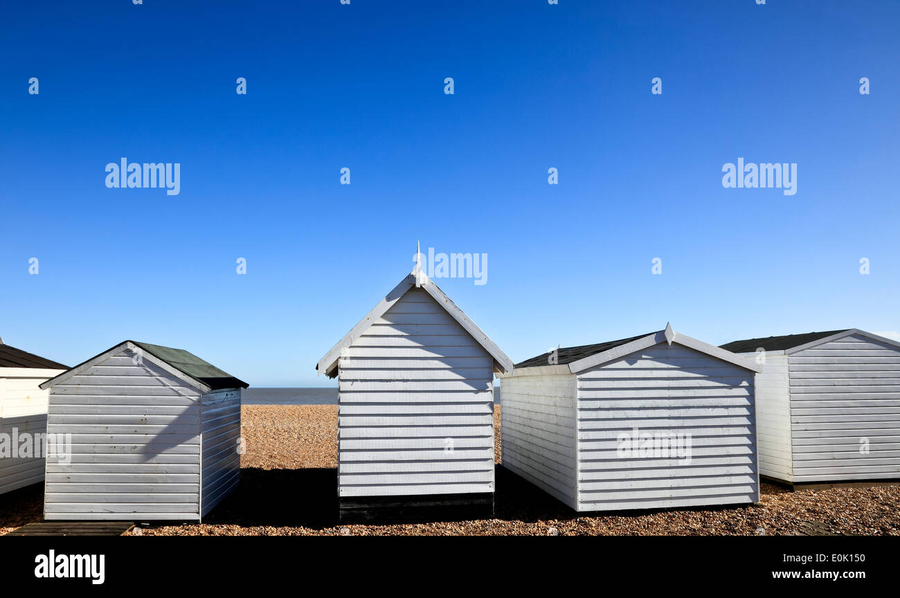 9440. Cabines de plage, Walmer, dans le Kent Banque D'Images