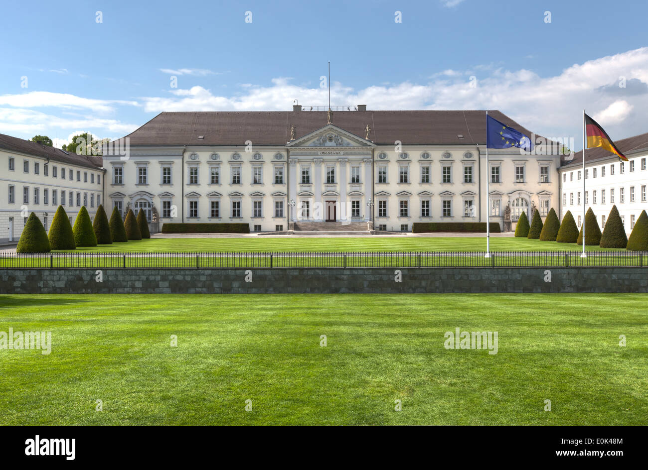 Le château de Bellevue, la résidence officielle du Président de l'Allemagne, à Berlin. Banque D'Images