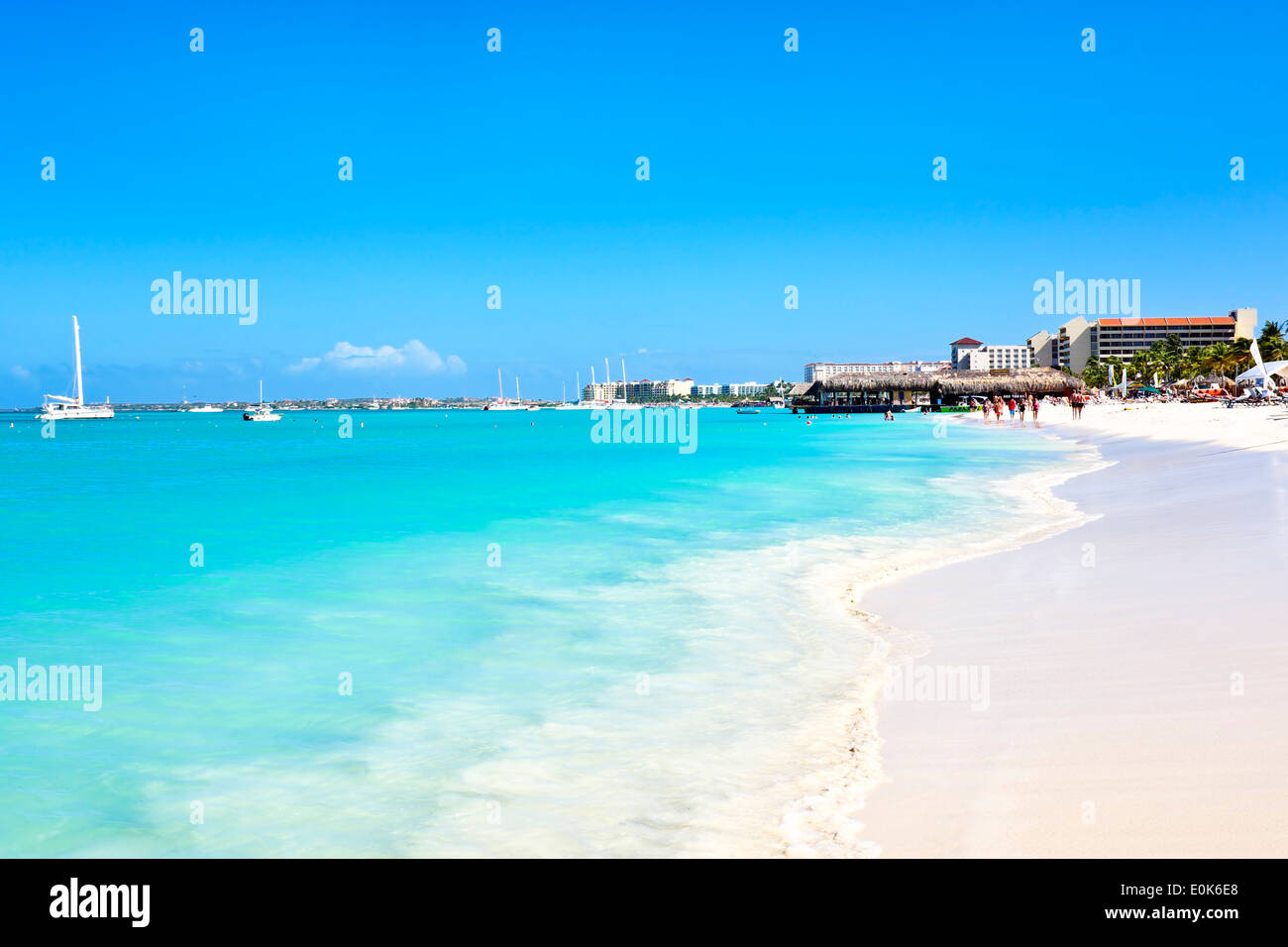 Palm Beach à Aruba Banque D'Images