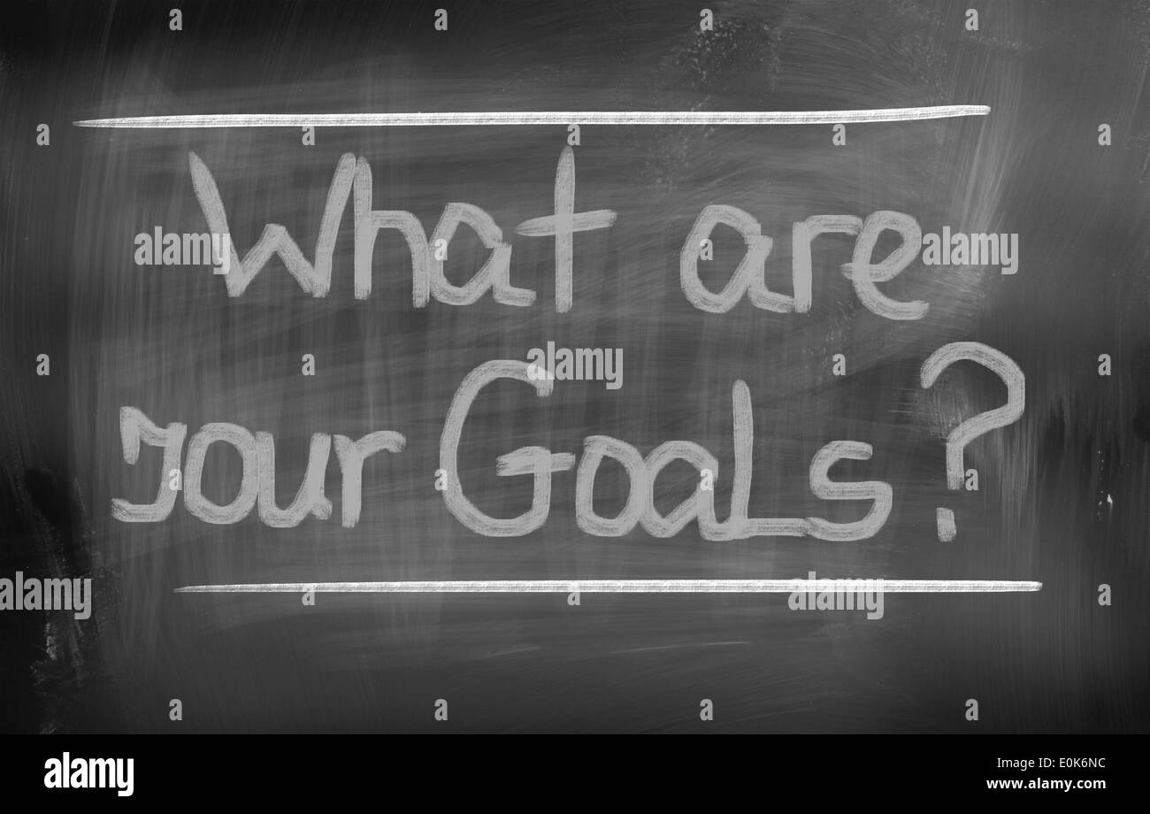 Quels sont vos objectifs Concept Banque D'Images