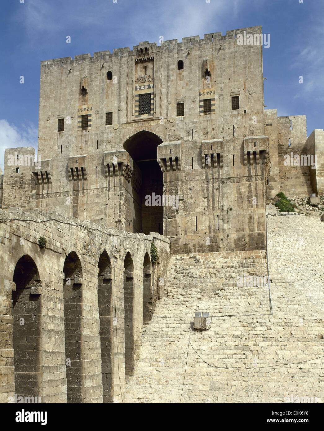 La Syrie. Alep. La Citadelle. Période ayyoubide. 13e-15e siècles. Banque D'Images
