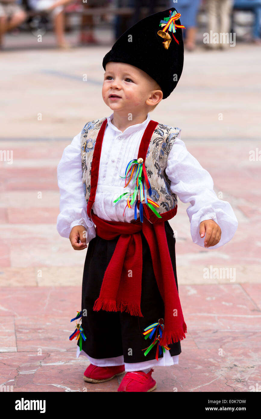 Fiesta traditionnelle à Villaviciosa dans les Asturies, dans le Nord de l'Espagne Banque D'Images