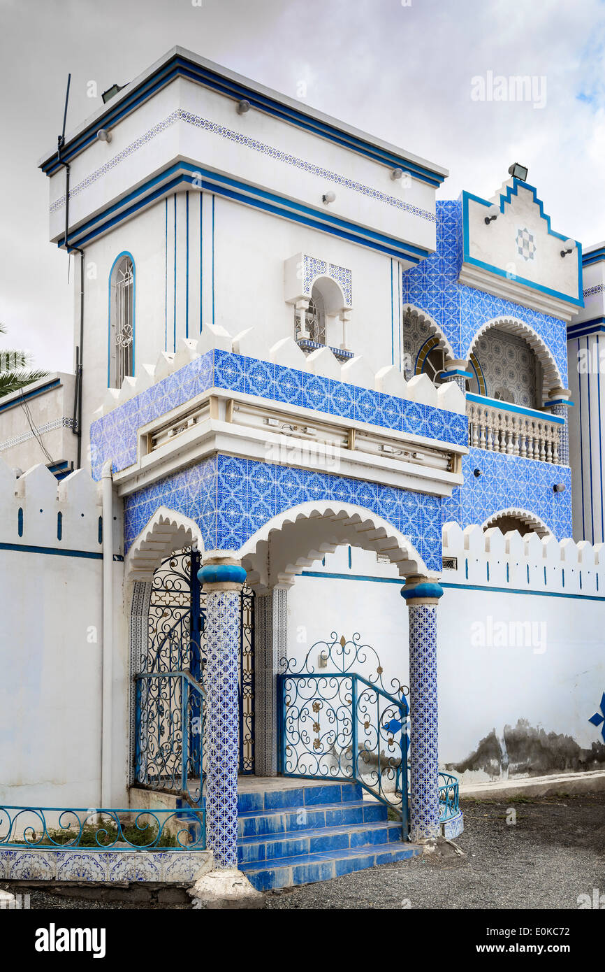 Bleu avec des carreaux de mosaïque en Oman Banque D'Images