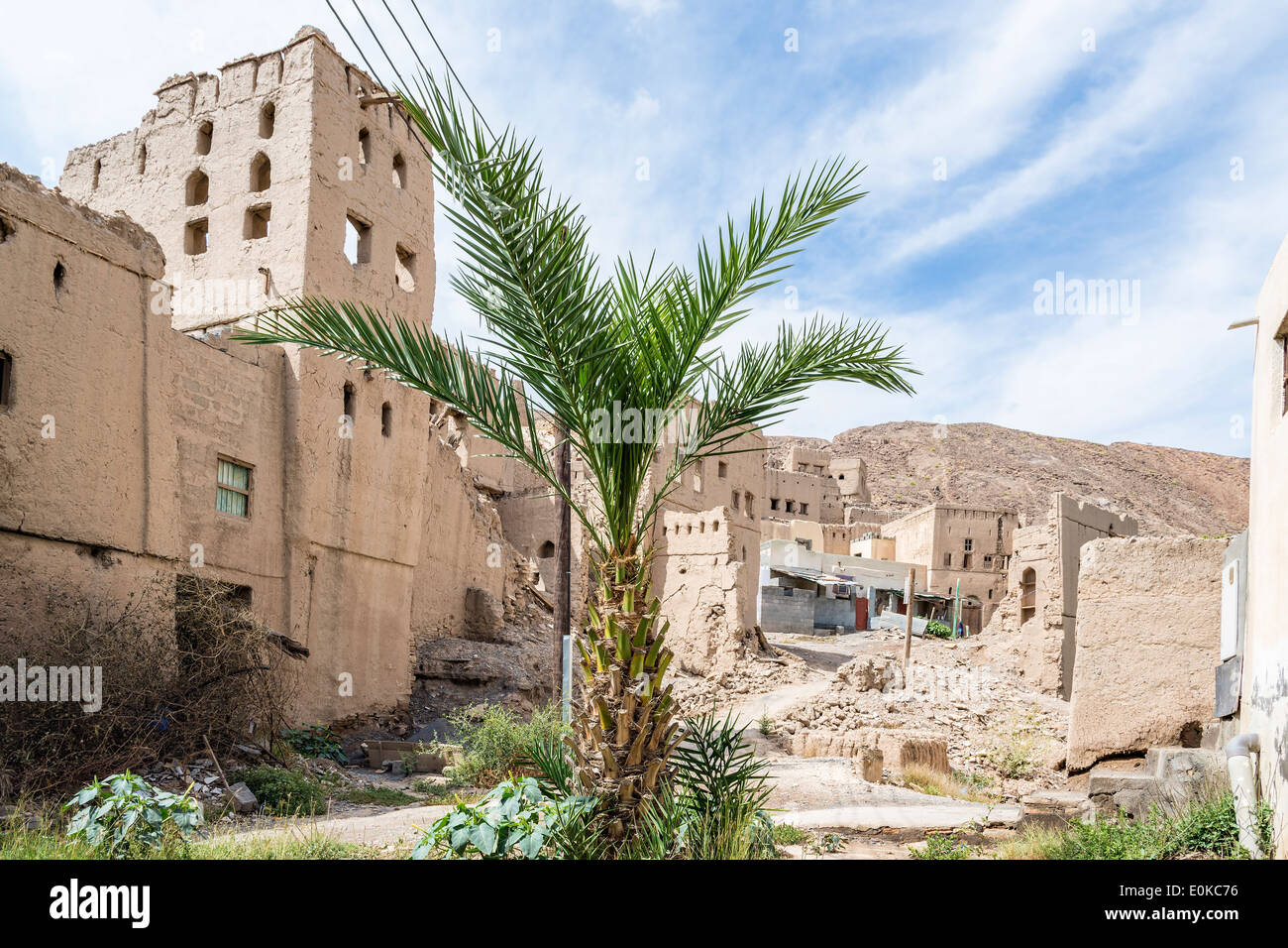 Les bâtiments de l'image de Birkat al mud en Oman Banque D'Images