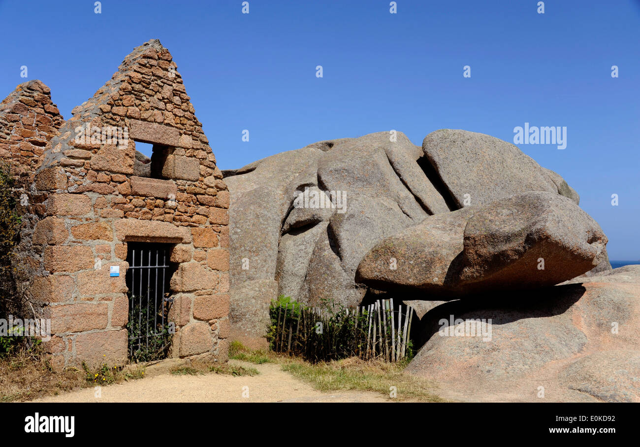 Côte de Granit Rose,la,house, Ploumanac'h, Côtes-d'armor, tregor, Bretagne,Bretagne,France Banque D'Images