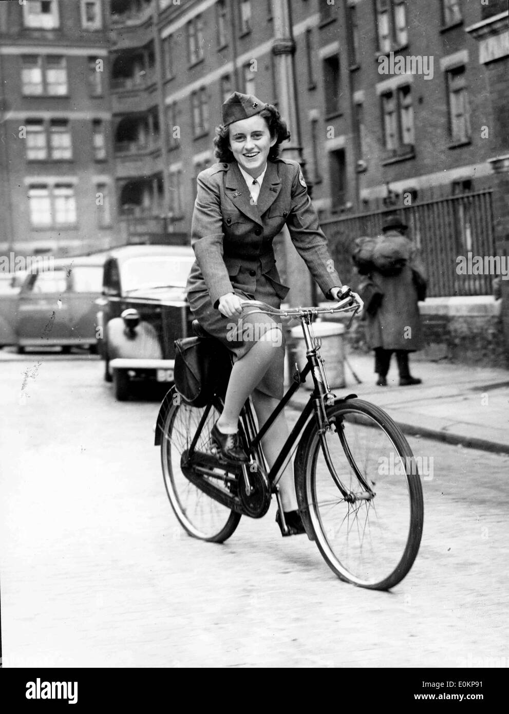 Kathleen Kennedy Cavendish à vélo tours Croix Rouge Banque D'Images