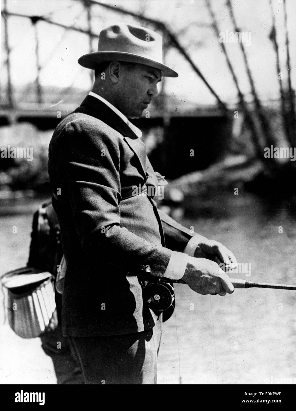 Pêche boxeur Jack Dempsey Banque D'Images