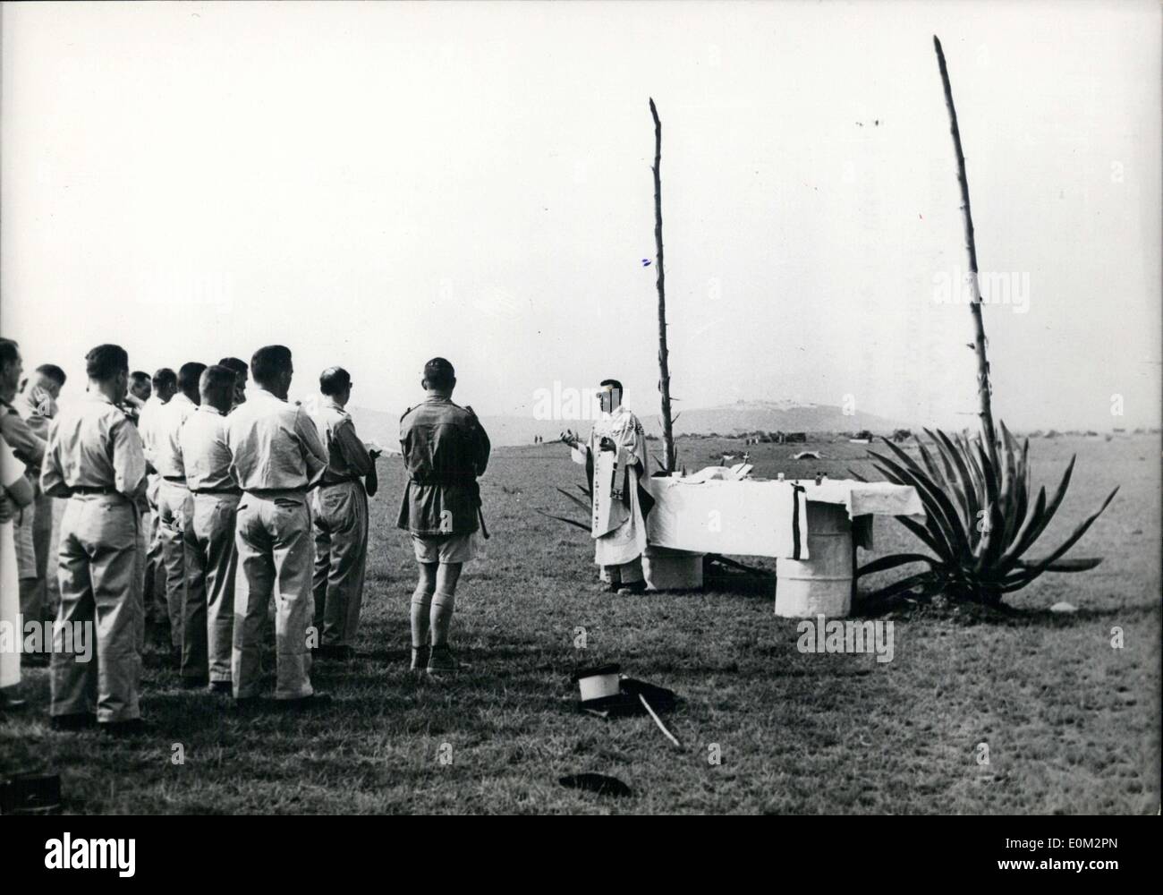 Mai 06, 1953 - un culte pendant la guerre d'Indo Chine Banque D'Images