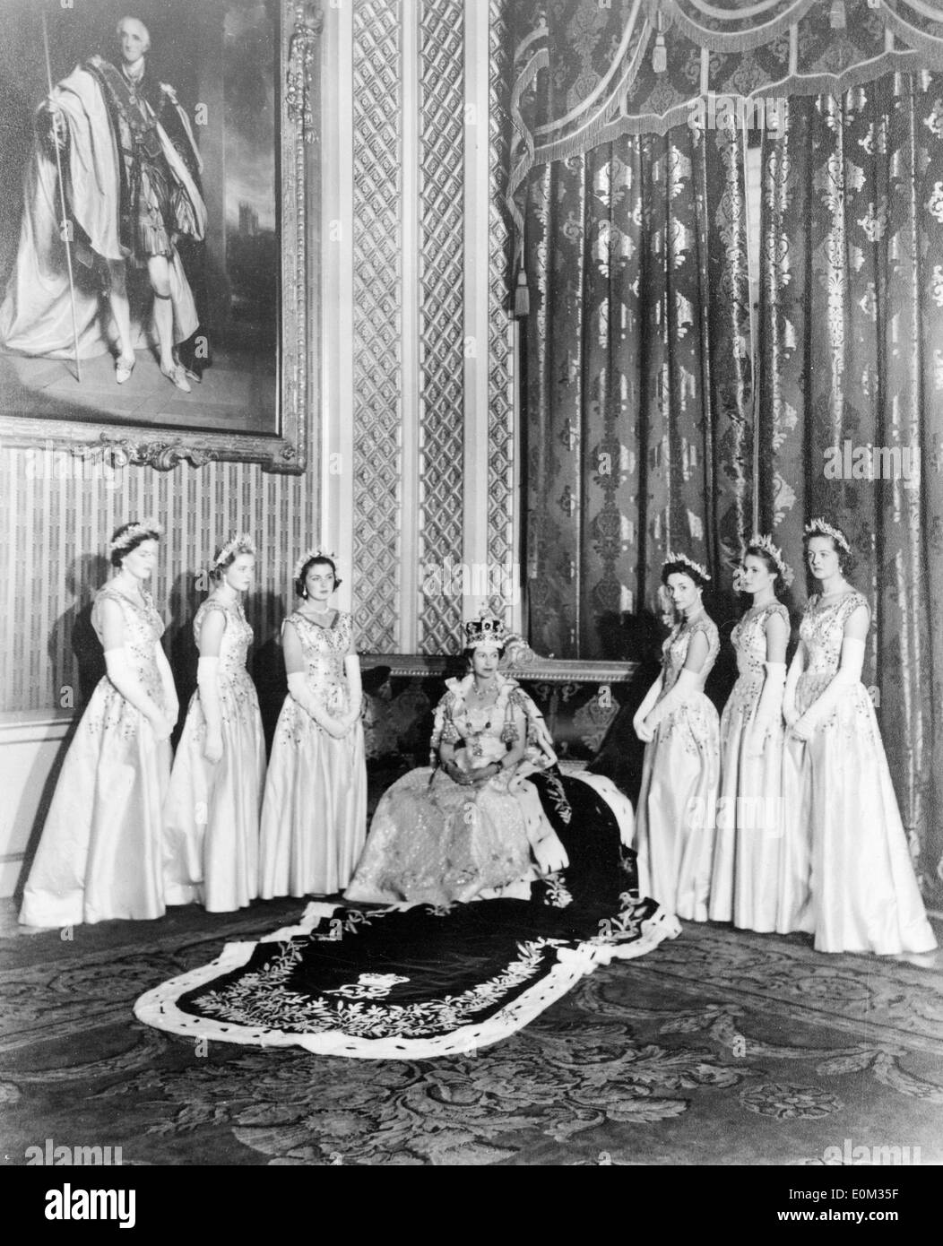 La reine Elizabeth II avant son couronnement Banque D'Images