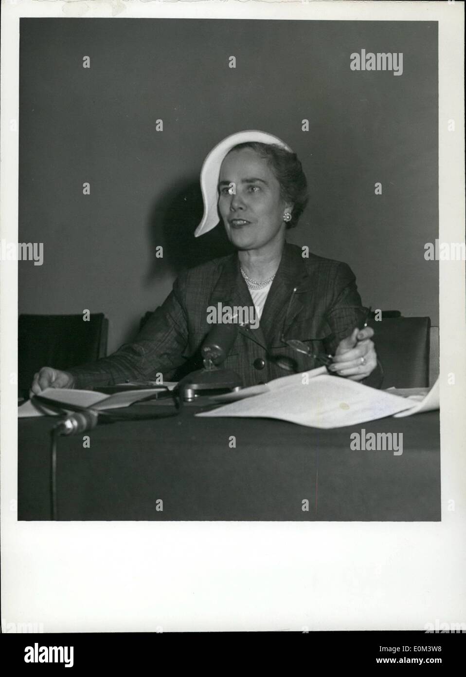 Juin 06, 1953 - Le représentant de la Commission des droits de la personne : Mme Oswald B. Seigneur, représentant des États-Unis sur Banque D'Images