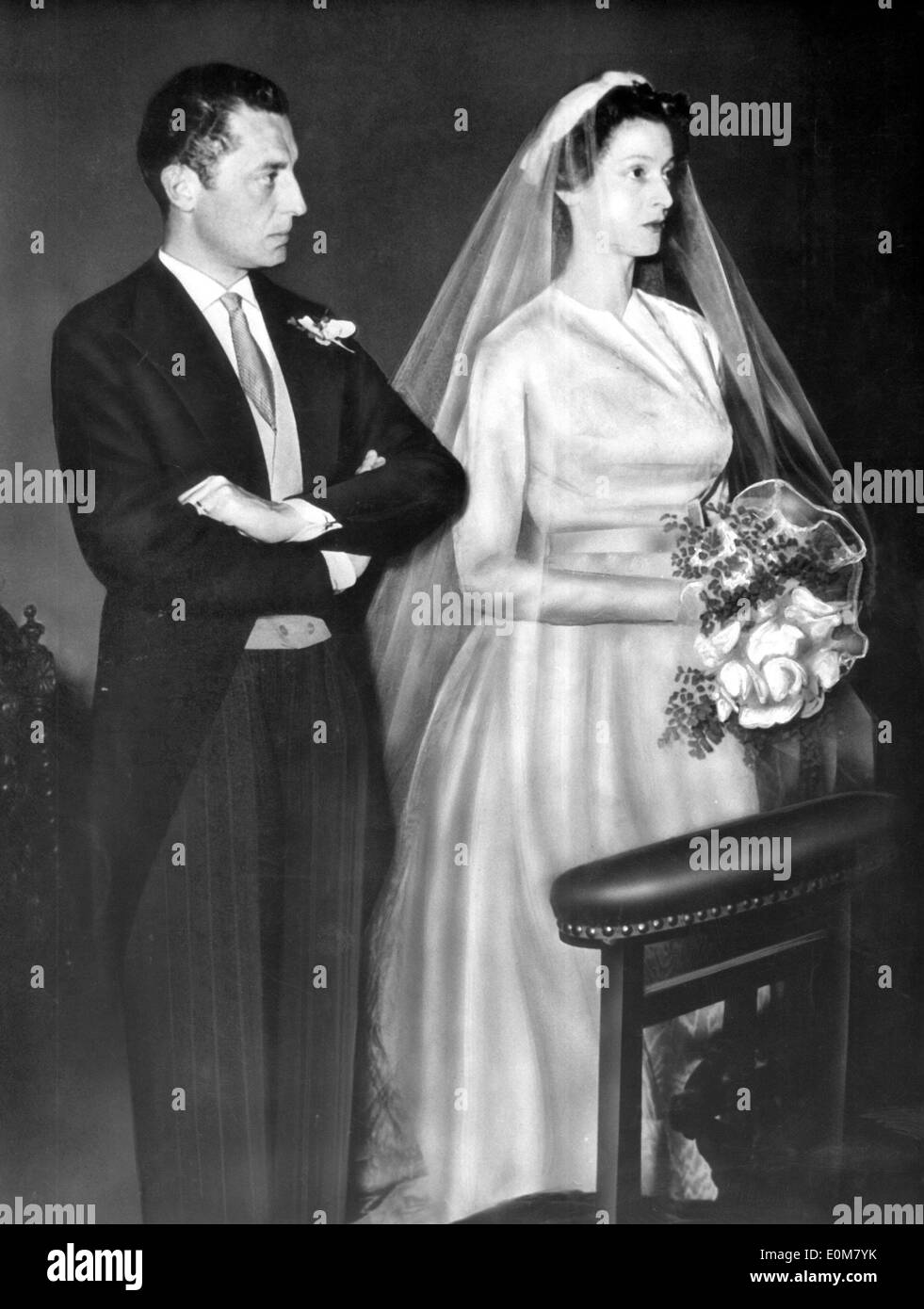 Peinture de Gianni Agnelli et Marella Caracciolo se marier Banque D'Images