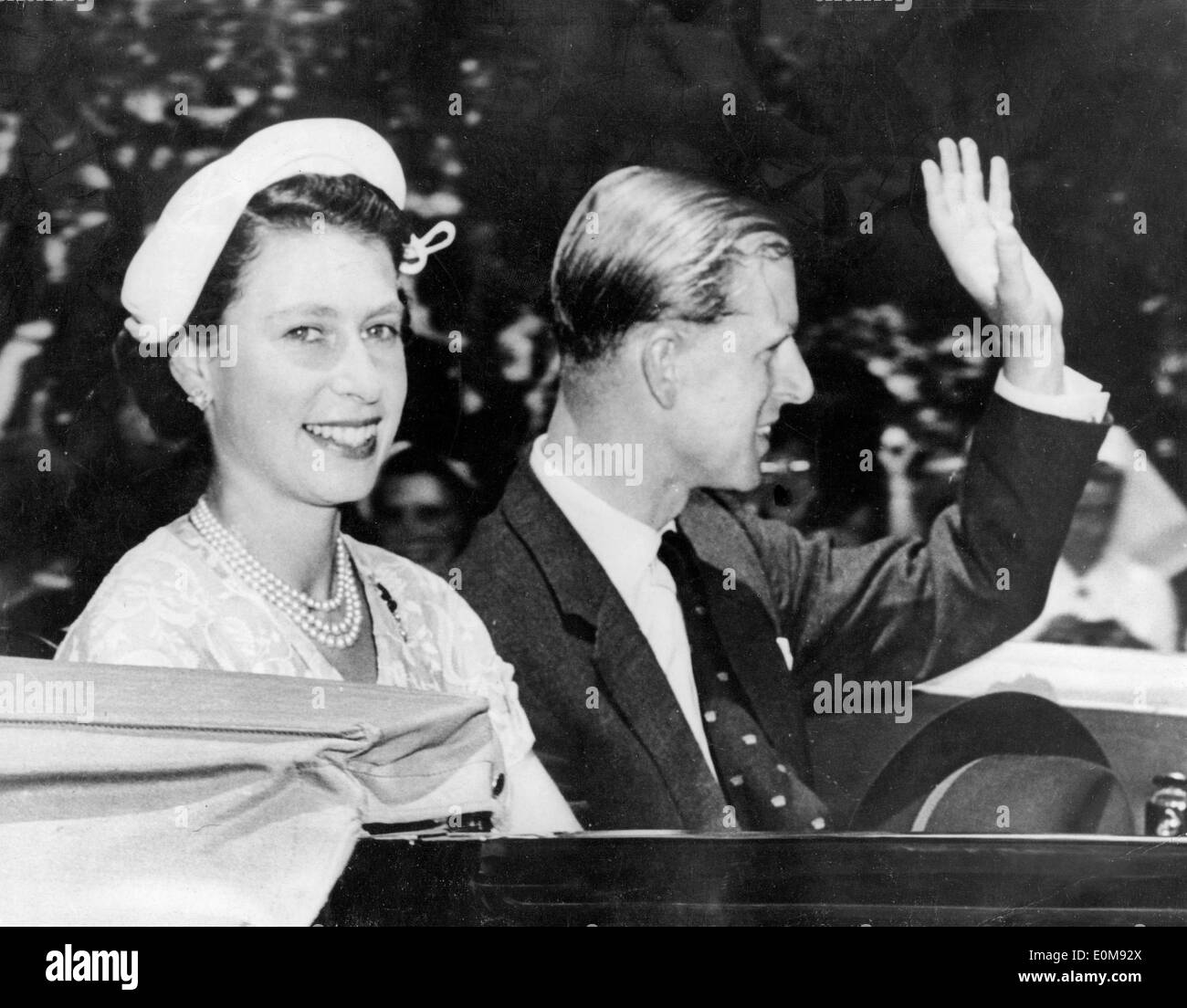 La reine Elizabeth II et le Prince Philip visiter Sydney Banque D'Images