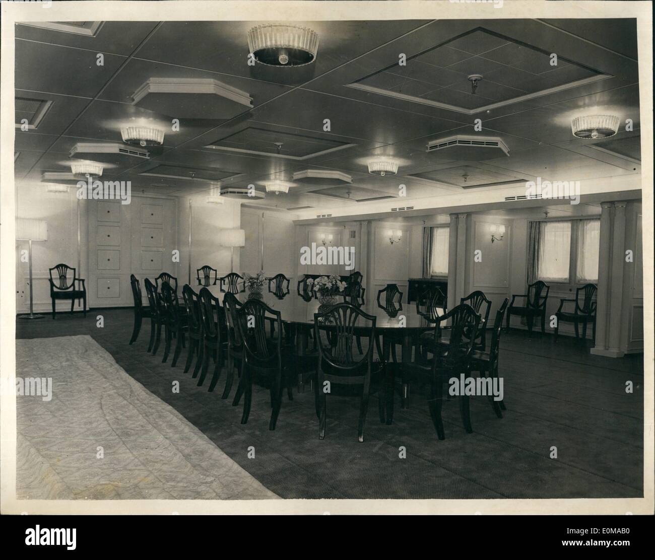 Mai 05, 1954 - Première photo à bord du yacht royal Britannia'' 'les représentants de la presse ont été autorisés aujourd'hui pour visiter H.M. Location Banque D'Images