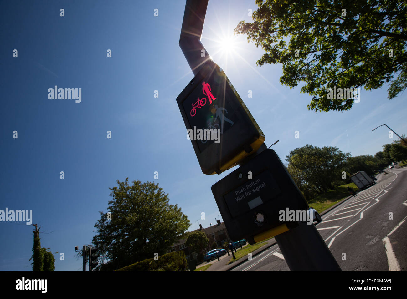 Passage pour piétons location crossing signal stop arrêter soupir Worthing West Sussex Banque D'Images
