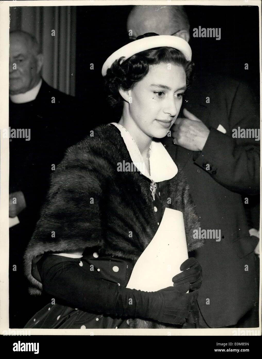 21 mai 1954 - 21-5-54 Princess Margaret au N.S.P.C.C. Réunion à Mansion House. Son Altesse Royale la princesse Margaret cet après-midi, ont assisté à la 70e assemblée générale annuelle de la N.S.P.C.C. à la Mansion House. Service BIPPA Photo montre : la princesse Margaret vu au cours de la réunion à l'hôtel particulier de l'après-midi. Banque D'Images