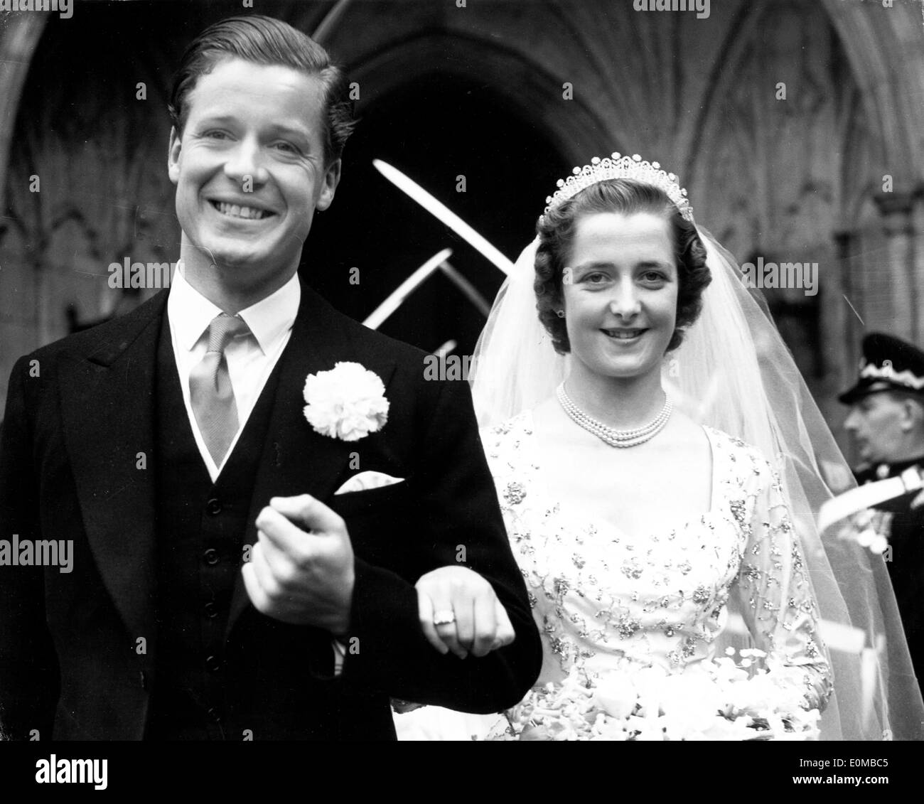 Le vicomte Althorp et Frances Roche à leur mariage Banque D'Images