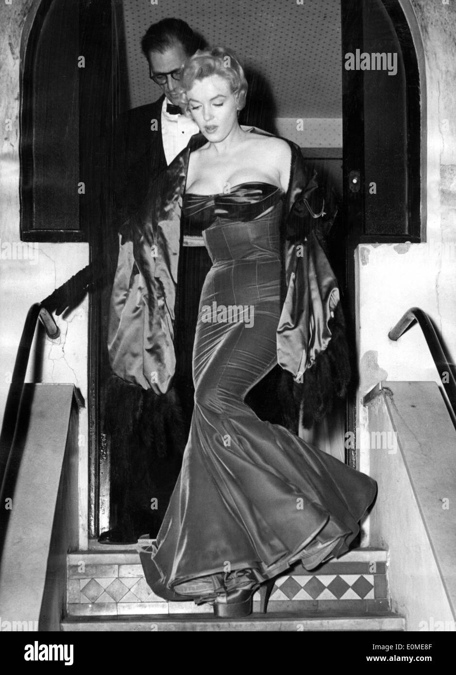 Marilyn Monroe Starlet sortir avec mari Arthur Miller Banque D'Images